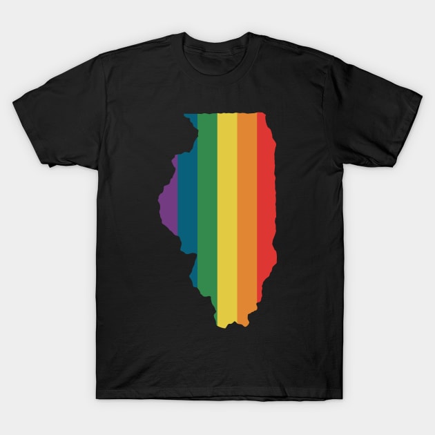 Illinois State Rainbow T-Shirt by n23tees